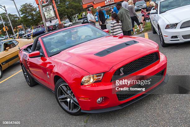 ford shelby gt500 convertible - ford mustang shelby gt500 stock pictures, royalty-free photos & images