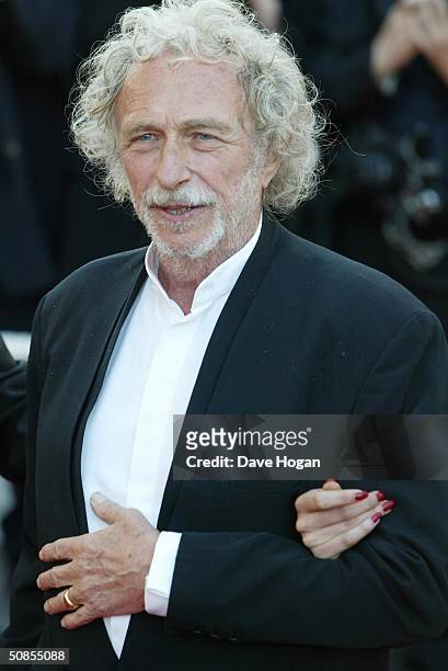 French actor Pierre Richard attends premiere for film "The Ladykillers" at Le Palais de Festival at the 57th Cannes Film Festival on May 18, 2004 in...