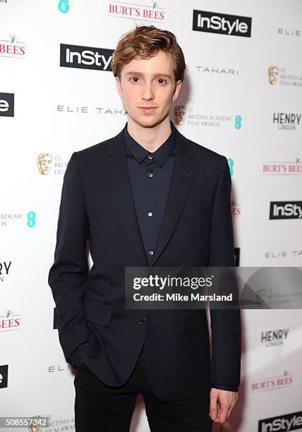 Luke Newberry attends the InStyle EE Rising Star Pre-BAFTA Party at 100 Wardour Street on February 4, 2016 in London, England.