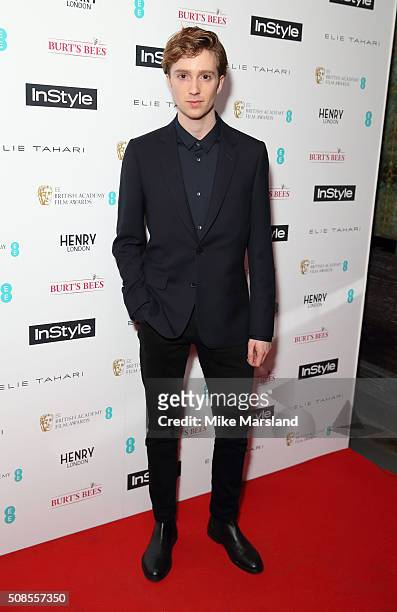 Luke Newberry attends the InStyle EE Rising Star Pre-BAFTA Party at 100 Wardour Street on February 4, 2016 in London, England.