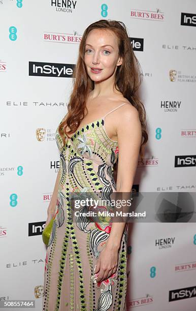 Olivia Grant attends the InStyle EE Rising Star Pre-BAFTA Party at 100 Wardour Street on February 4, 2016 in London, England.