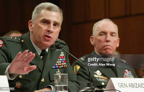 Central Command Commander Gen. John Abizaid testifies as Multi-National Force-Iraq Deputy Commander for detainee Operations Maj. Gen. Geoffrey Miller...