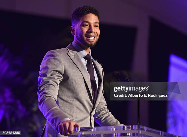 Actor Jusssie Smollett attends the 47th NAACP Image Awards Non-Televised Awards Ceremony on February 4, 2016 in Pasadena, California.