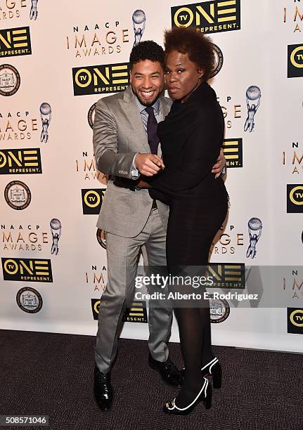 Actor Jussie Smollett and Janet Smollett attend the 47th NAACP Image Awards Non-Televised Awards Ceremony on February 4, 2016 in Pasadena, California.