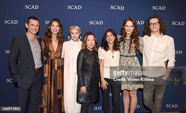 Actor Hugh Dancy, actress Michelle Monaghan, actress Sarah Jones, SCAD President and Founder Paula Wallace, Executive Producer Jessica Goldberg,...