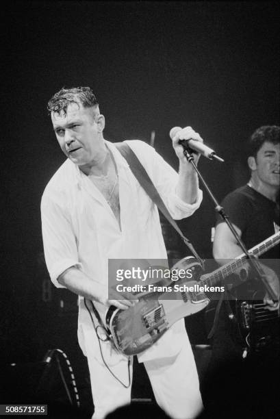 Australian singer Jimmy Barnes performs at the Paradiso on 26th February 1994 in Amsterdam, Netherlands.