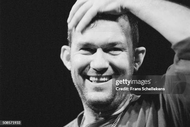 Australian singer Jimmy Barnes performs at the Paradiso on 2nd November 1993 in Amsterdam, Netherlands.