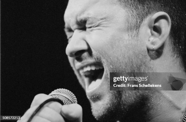 Australian singer Jimmy Barnes performs at the Paradiso on 2nd November 1993 in Amsterdam, Netherlands.