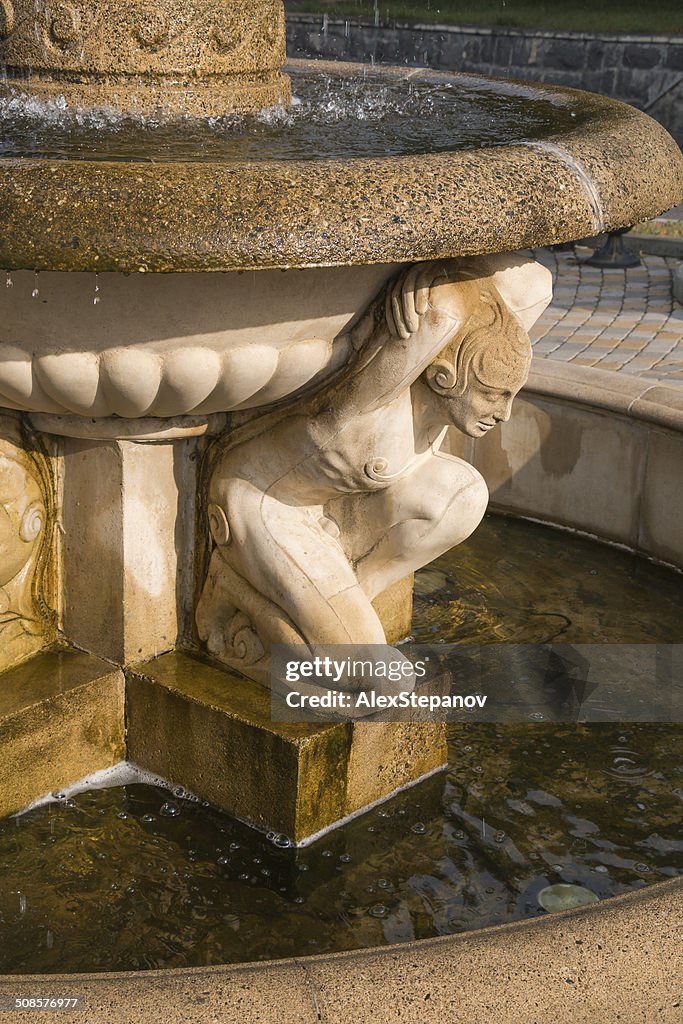 Fragment of the fountain in street of Pyatigorsk, Russia