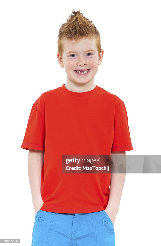 Cute red-haired boy