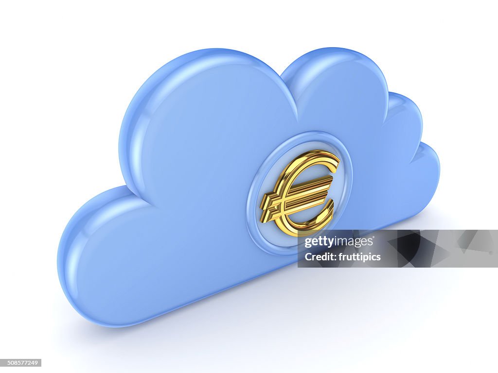 Cloud computing symbol.