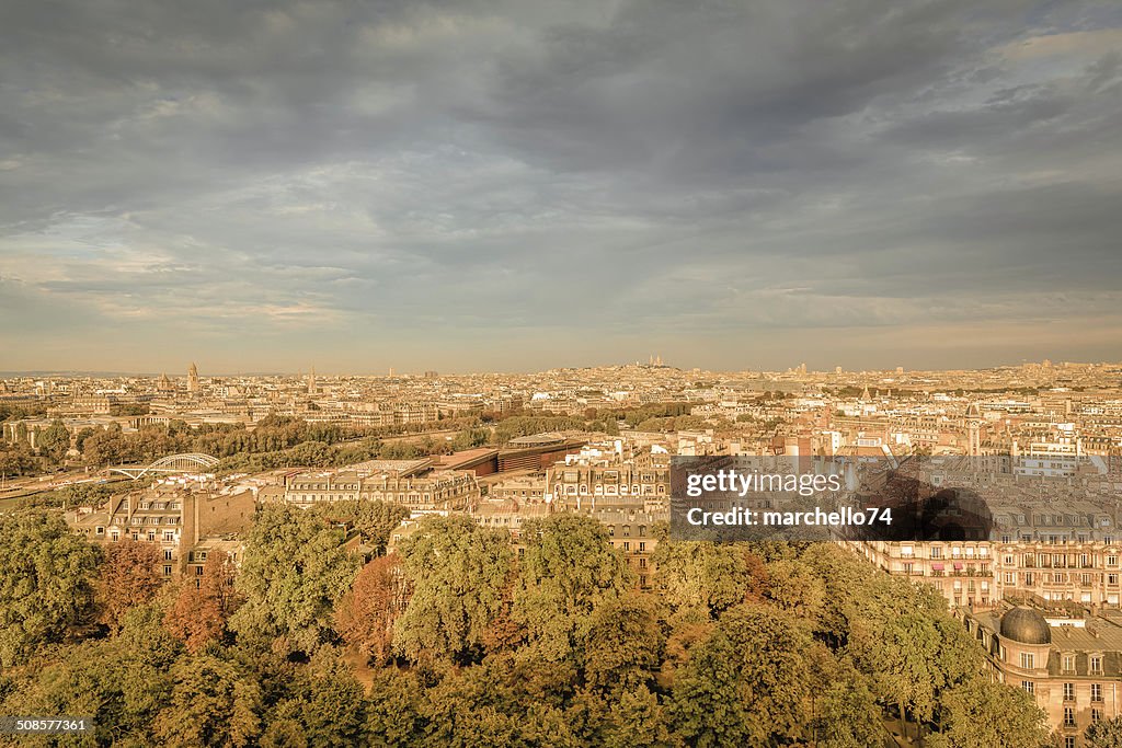 Vista aerea di Parigi