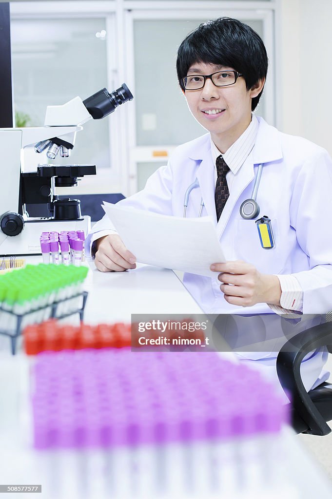 Veterinarian doctor working