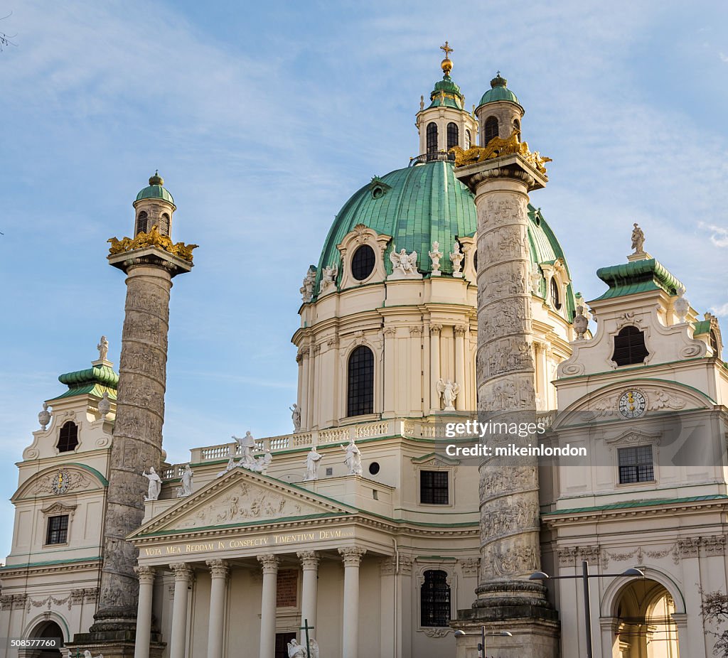 St. Charles's Church in Vienna Closeup