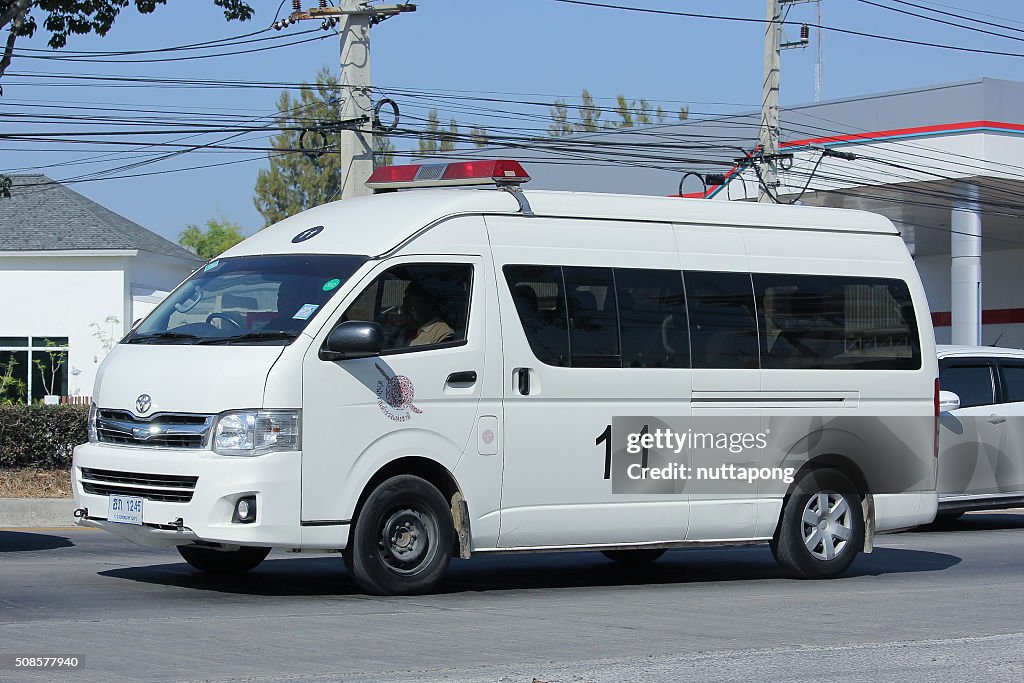 Police van car of Sansai Police Station.