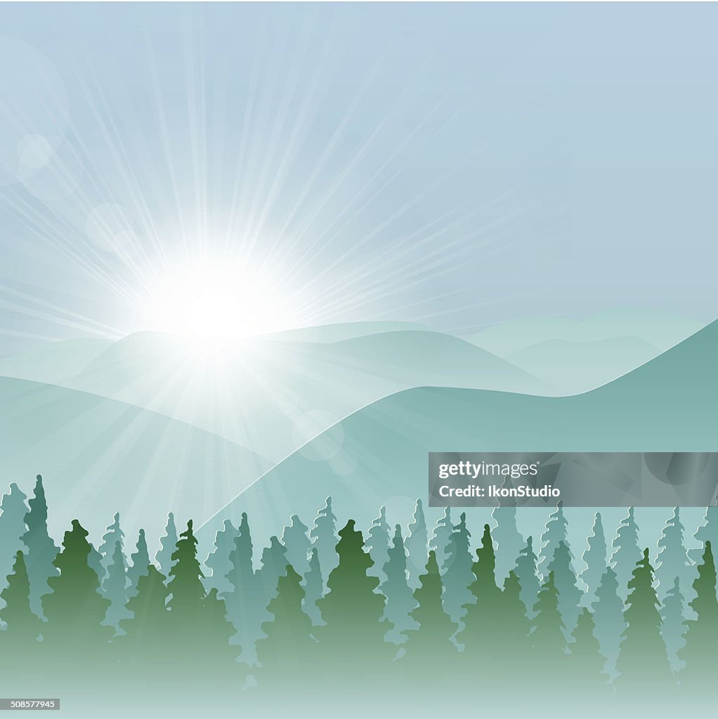 Forest Mountain Background