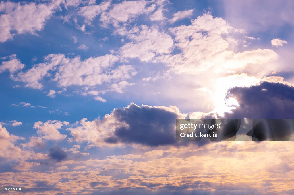 Blue Sky and  clouds (natural background)