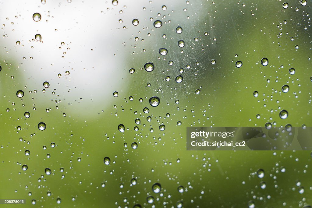 Drop of water on mirror