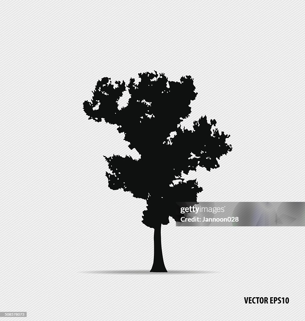 Baum Silhouetten. Vektor-illustration.