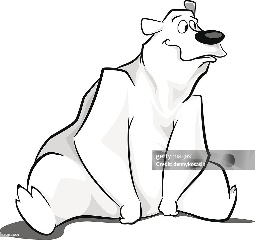 Oso Polar Vector de dibujos animados