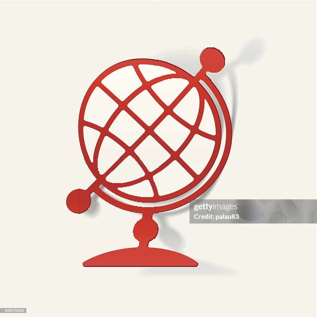 Realistic design element: globe