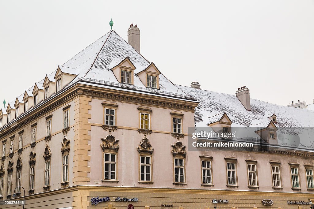 Buildings in Stephansplatz in the Winter