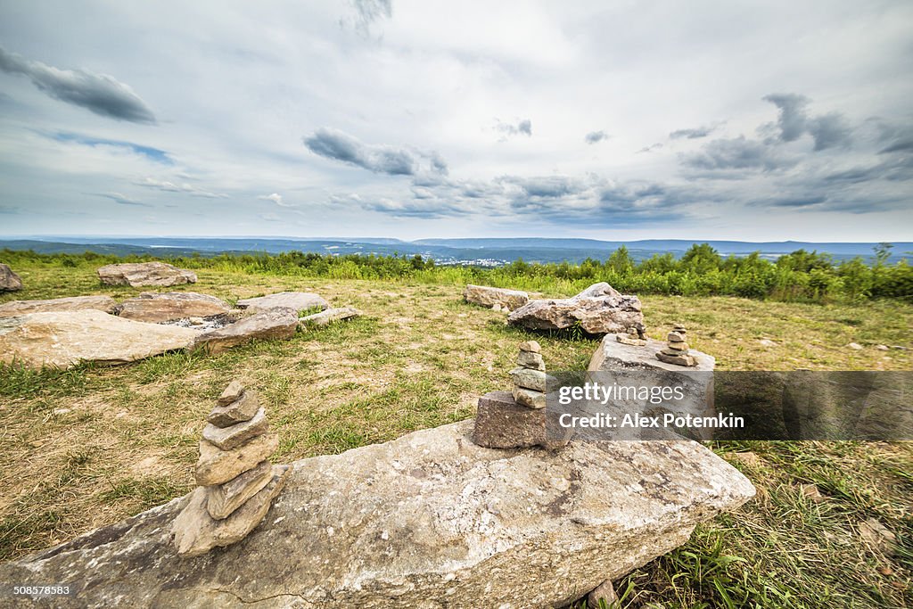 Rock Pyramids at Flagstaff Mountain Park, Pennsylvania 