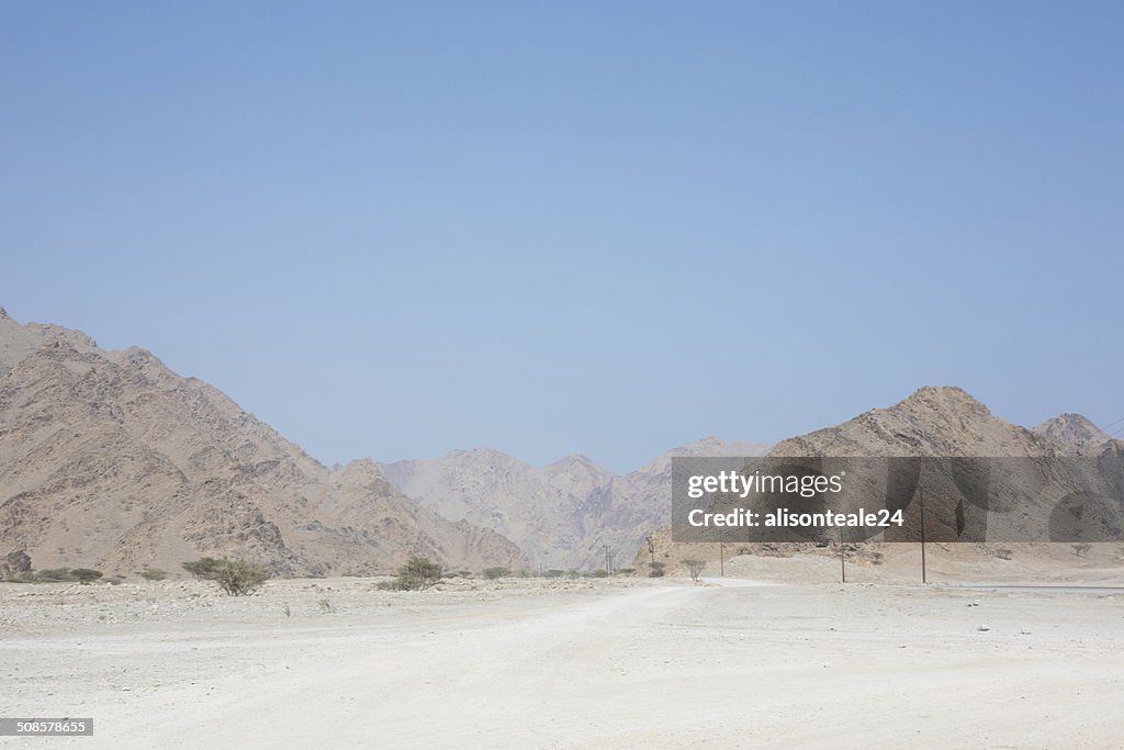 Mountainous landscape of the Musandam Peninsula, Oman