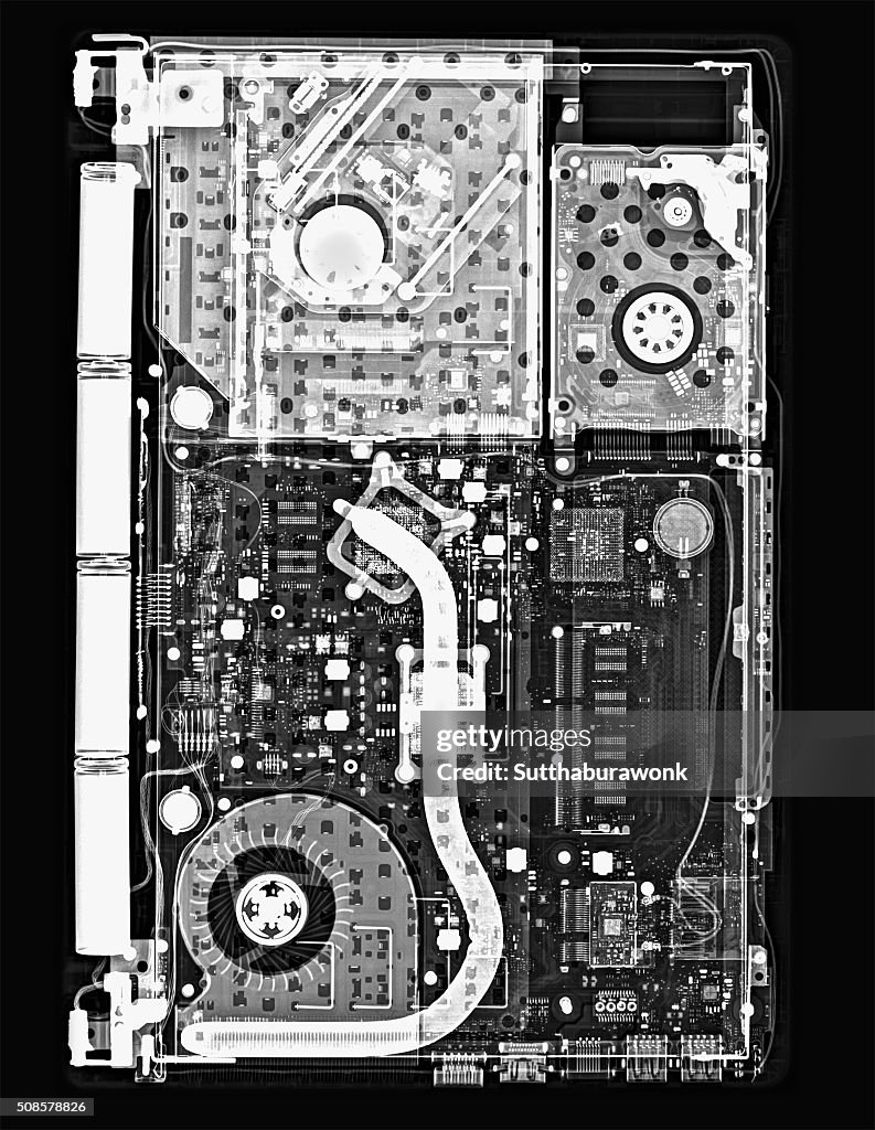 X-ray Bilder von laptop-computer