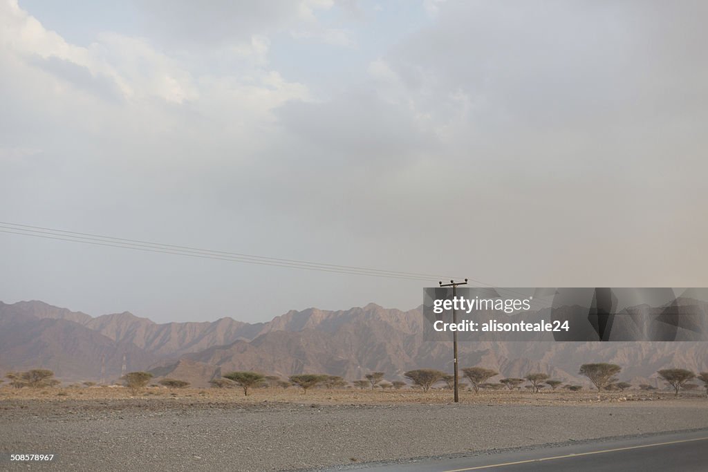 The mountainous landscape of Musandam, Dibba, UAE