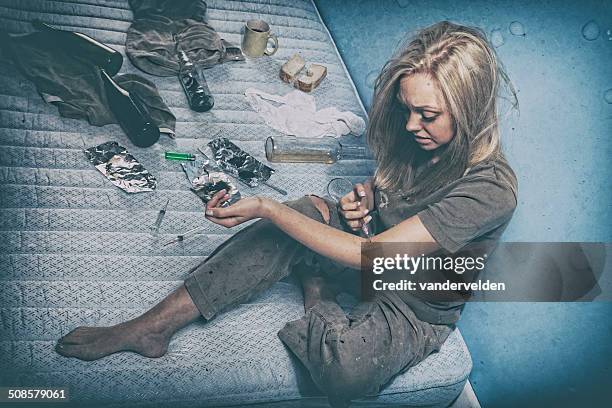 young drug addict - drug abuse stock pictures, royalty-free photos & images