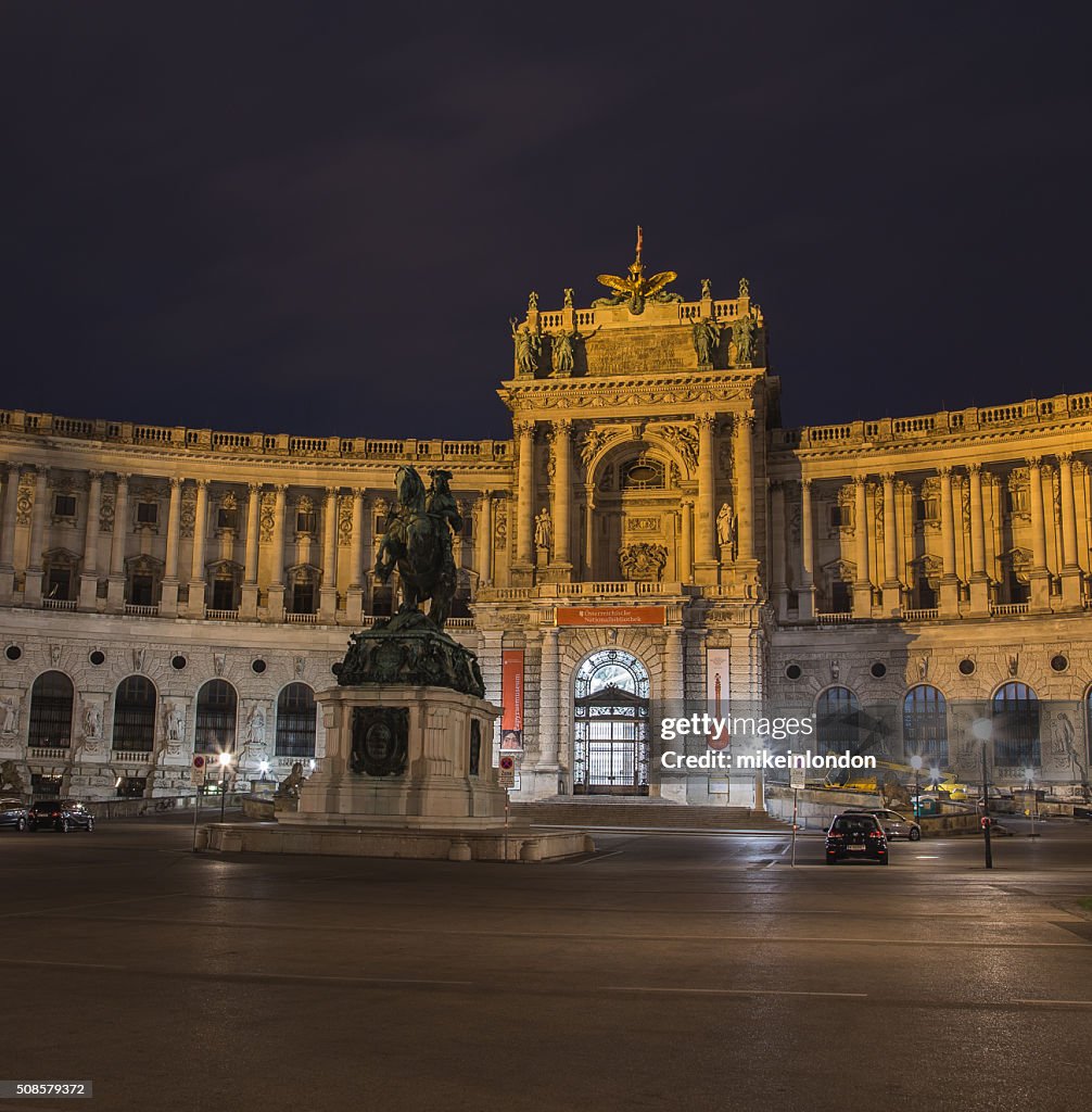 Austrian National Library at Night