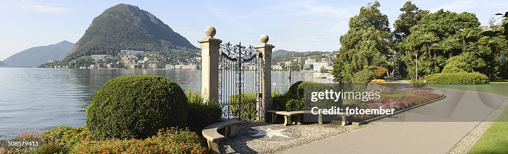 The bay of lake Lugano