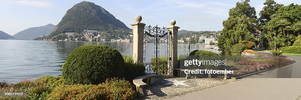 The bay of lake Lugano