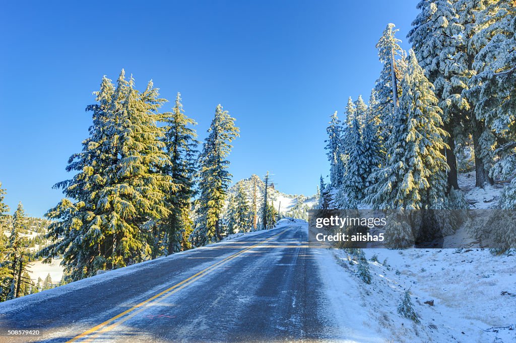 Schnee winter road