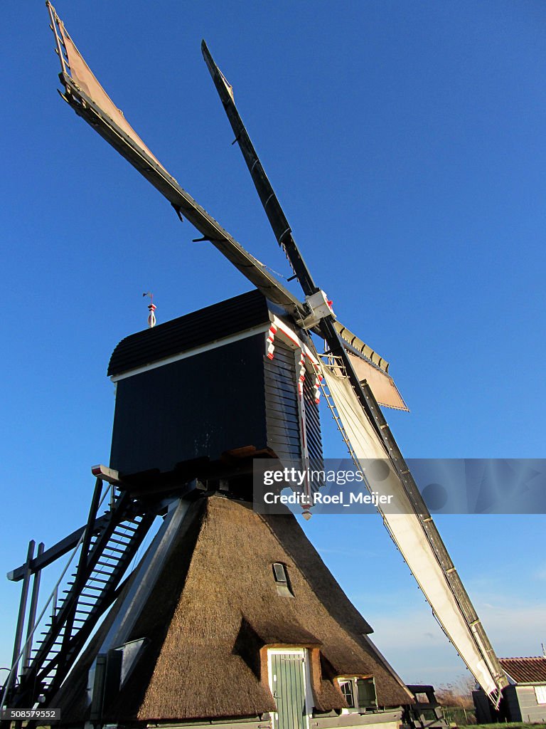 Sails of Dutch windmill