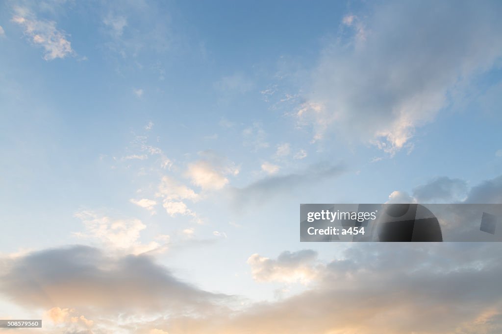 Morning clouds covered the sky