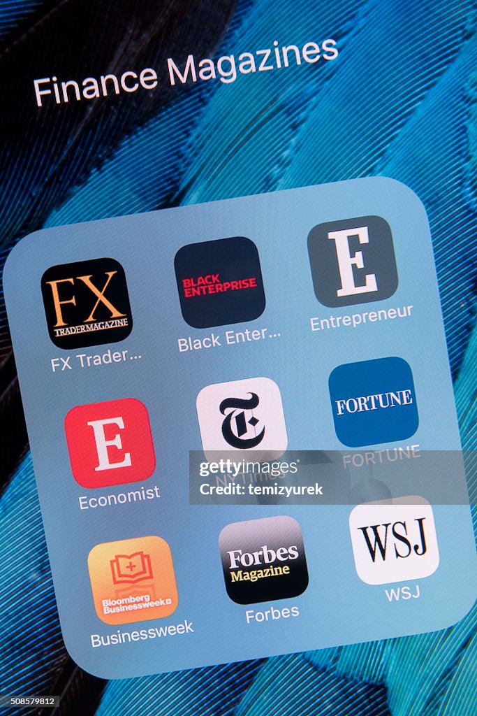 Finance Magazines  apps on Apple iPhone 6S Plus Screen