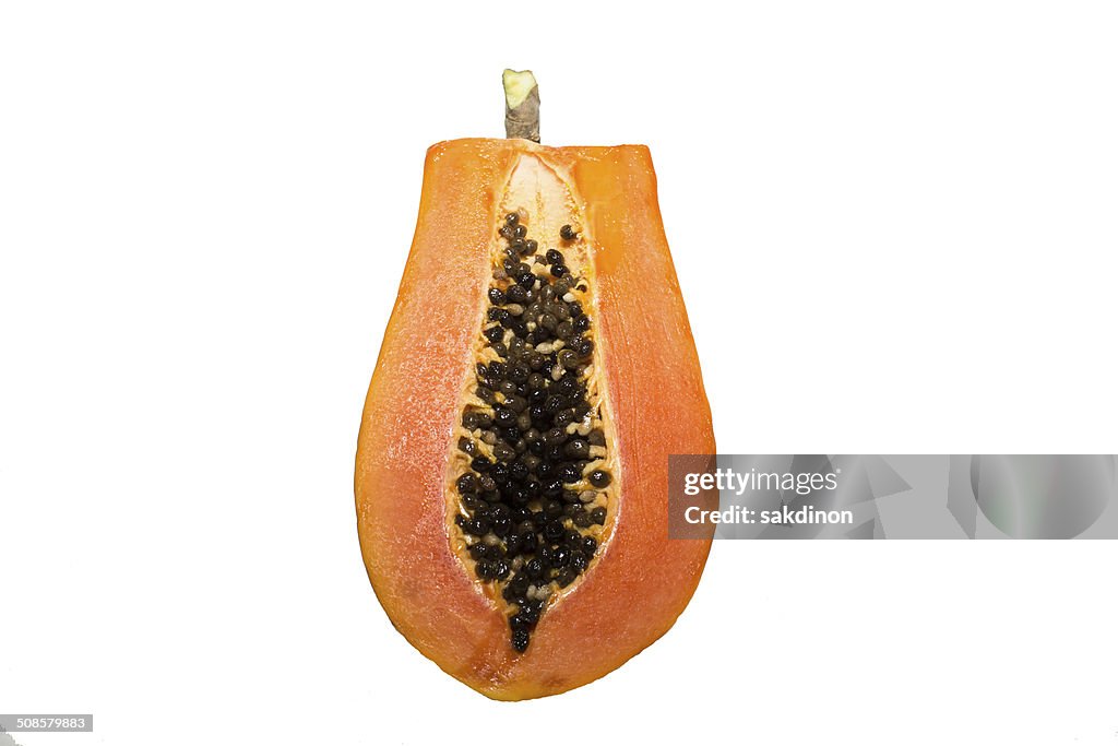 Papaya-Hälften