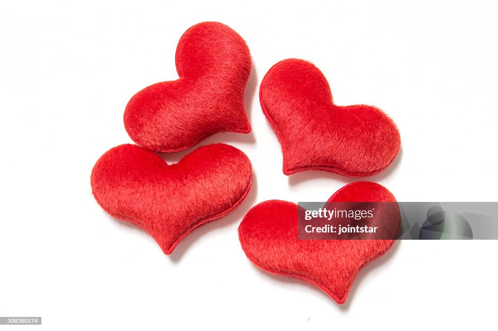 Velvet plush heart