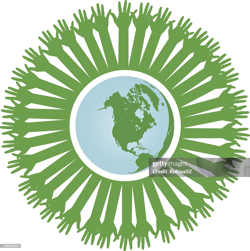 Go green concept or save earth concept vector