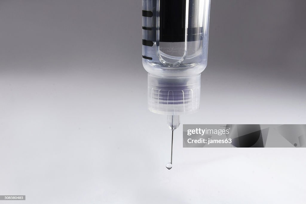 Needle with a drop for inject insulin diabetes