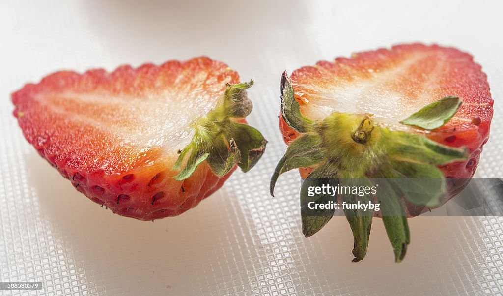 Strawberry on white background