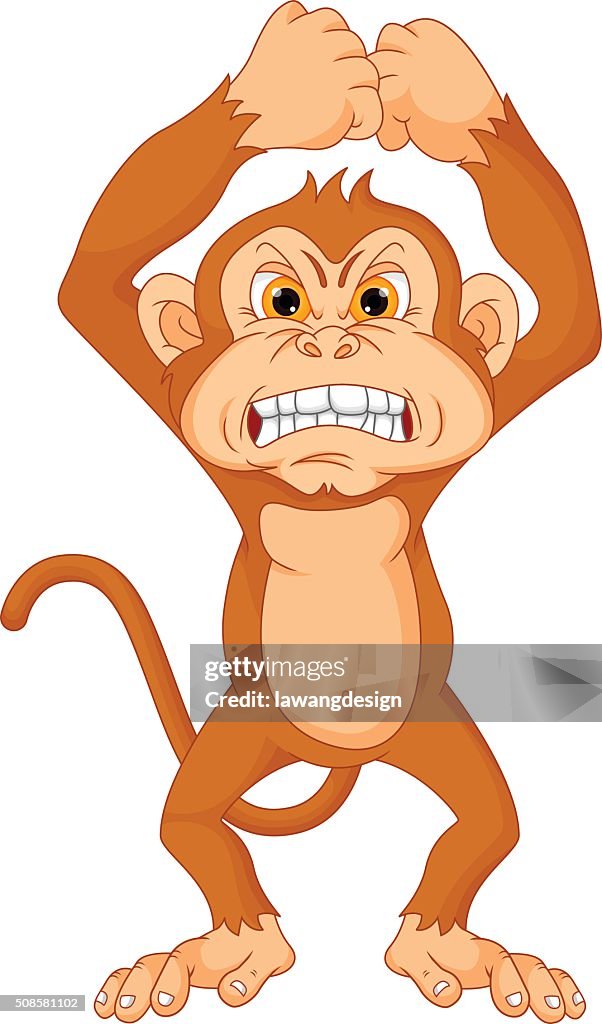 Angry monkey cartoon