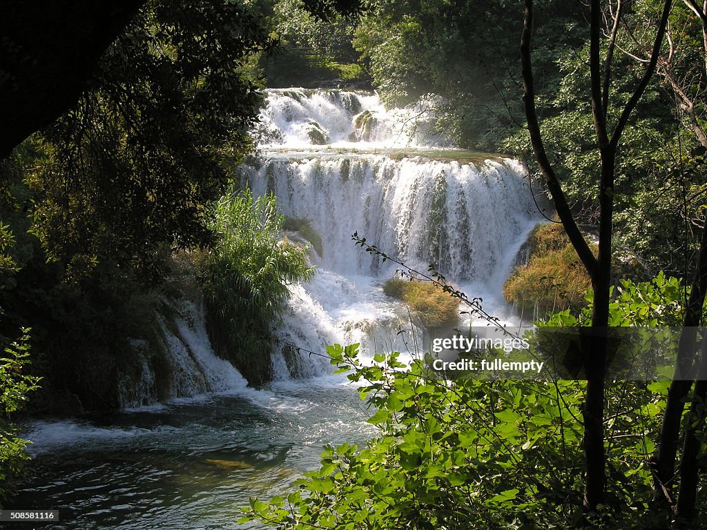 Plitvice lakes and waterfall in Croatia