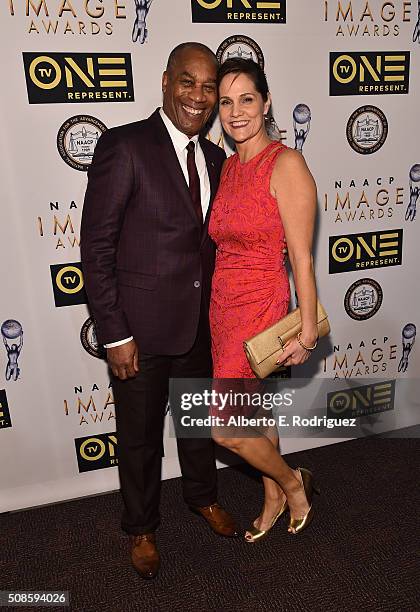 Actor Joe Morton and Christine Lietz attend the 47th NAACP Image Awards Non-Televised Awards Ceremony on February 4, 2016 in Pasadena, California.