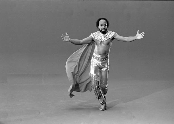Singer-songwriter, drummer, producer and co-founder of Earth, Wind & Fire, Maurice White poses for a portrait during the video shoot for the song...