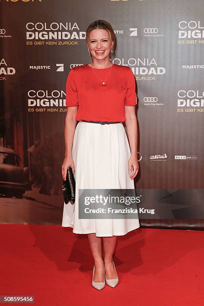 Jennifer Ulrich attends the 'Colonia Dignidad - Es gibt kein zurueck' Berlin Premiere on February 5, 2016 in Berlin, Germany.