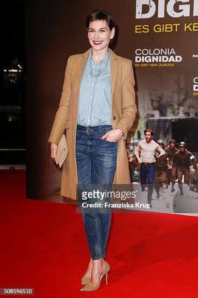 Christiane Paul attends the 'Colonia Dignidad - Es gibt kein zurueck' Berlin Premiere on February 5, 2016 in Berlin, Germany.