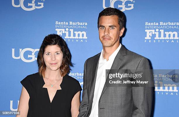 Writer Michelle Grinsel and Mark Grinsel attend the 31st Santa Barbara International Film Festival at the Arlington Theater on February 4, 2016 in...